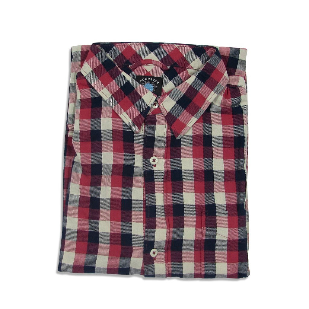 Camisa manga longa Fourstar Clothing Heydt LS - Washed Red