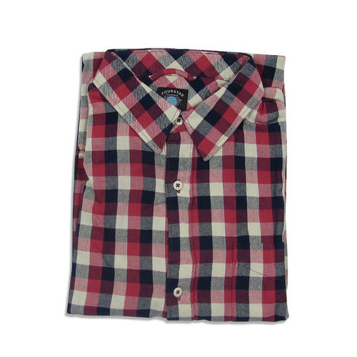 Camisa manga longa Fourstar Clothing Heydt LS - Washed Red