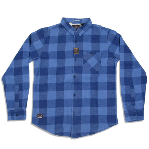 Camisa manga longa Fourstar Clothing Ishod Buffalo LS - Indigo