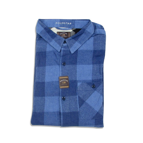Camisa manga longa Fourstar Clothing Ishod Buffalo LS - Indigo
