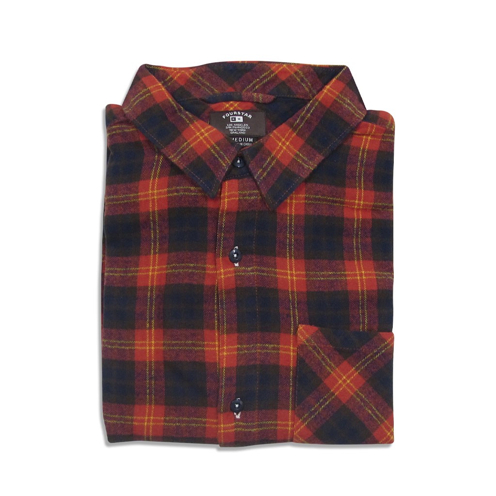 Camisa manga longa Fourstar Clothing Perterbilt Flannel LS - Red