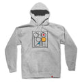Moletom Canguru Chocolate Skateboards Chunk Pullover Hood - Cinza