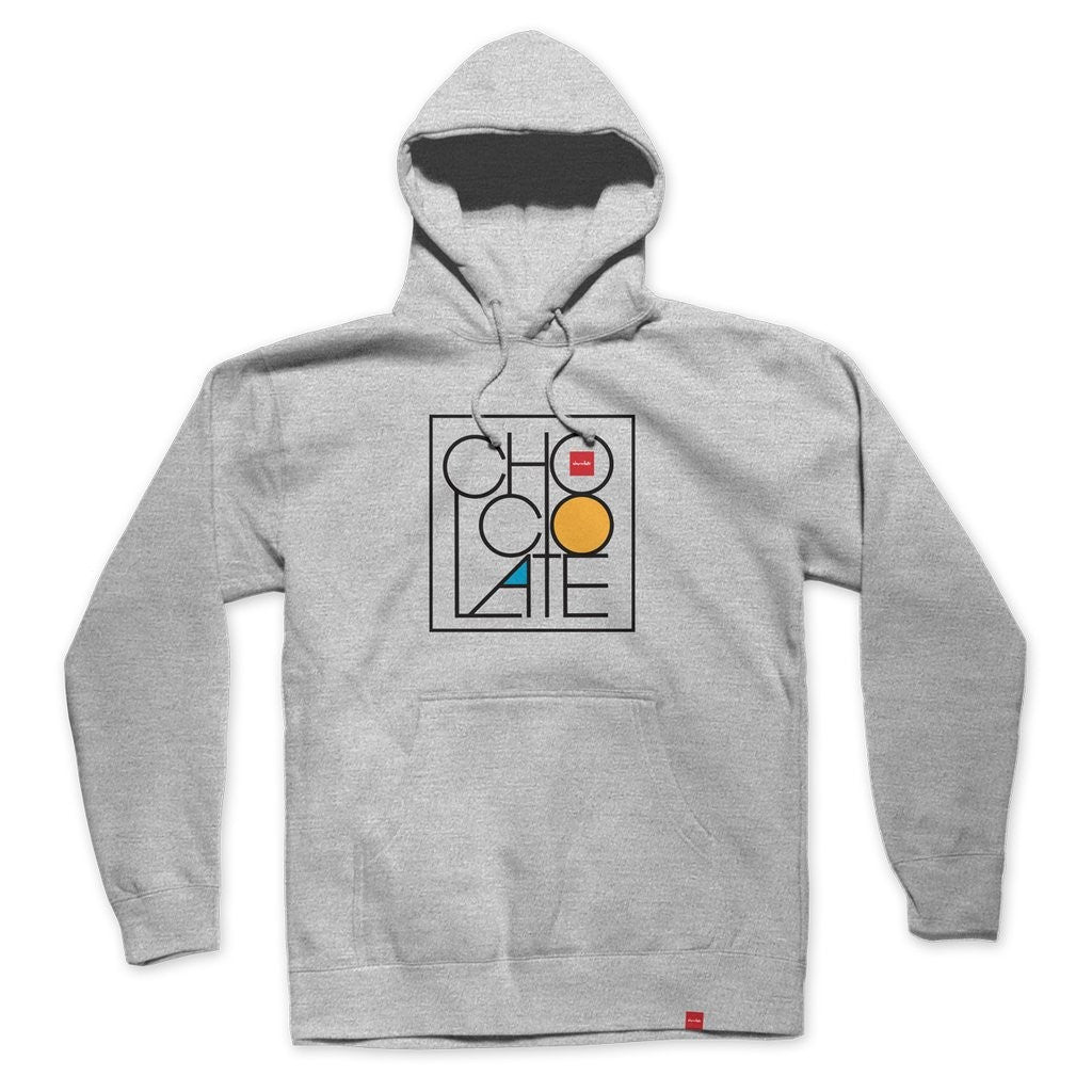 Moletom Canguru Chocolate Skateboards Chunk Pullover Hood - Cinza
