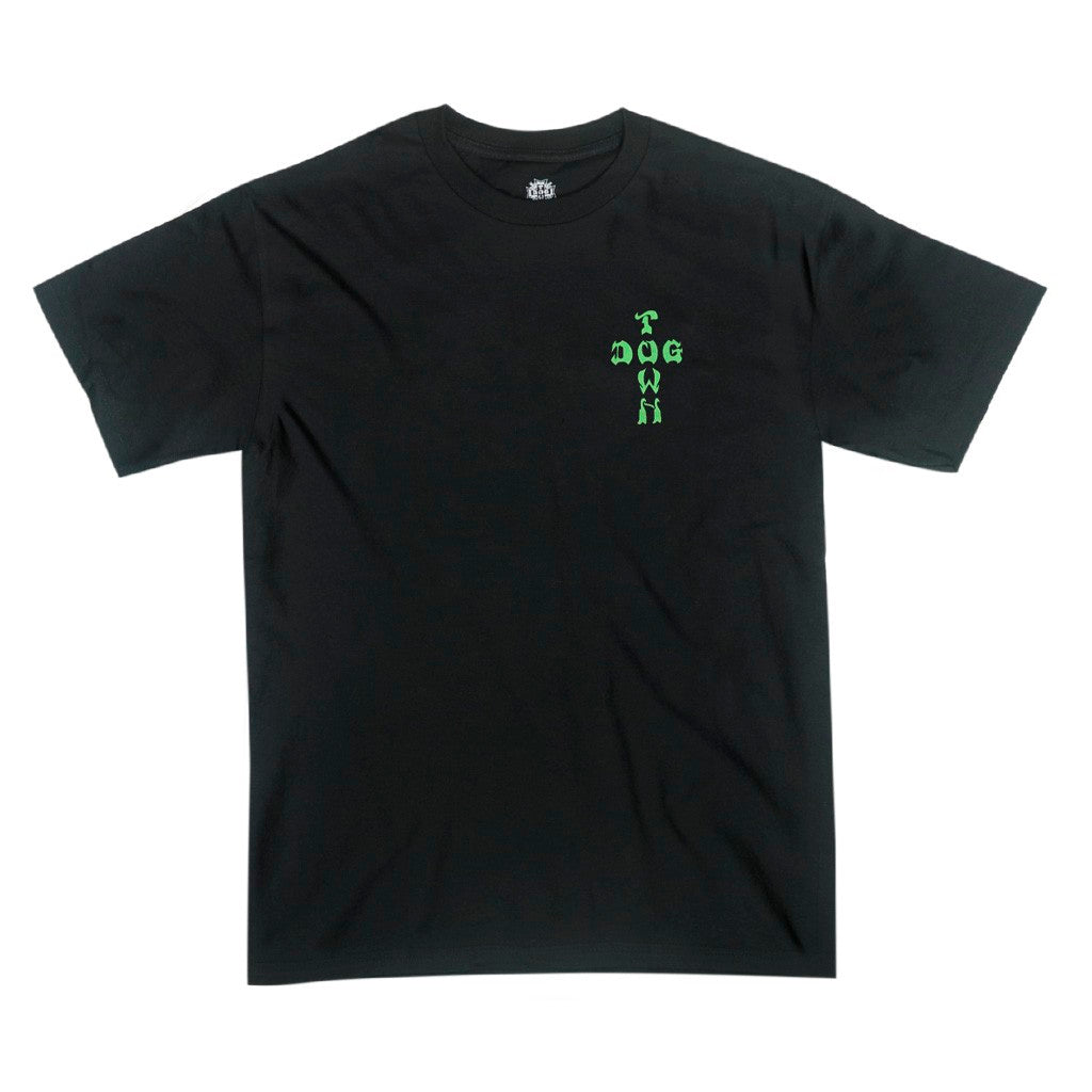 Camiseta Dogtown Cross Logo Rasta - Preto / Verde
