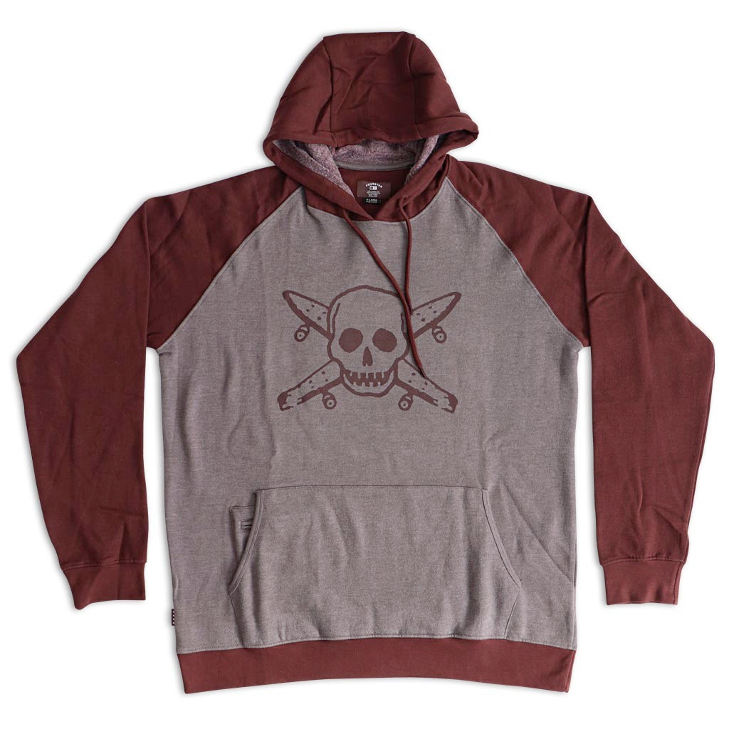 Moletom Canguru Fourstar Clothing Pirate Diesel Hood - Cinza / Merlot