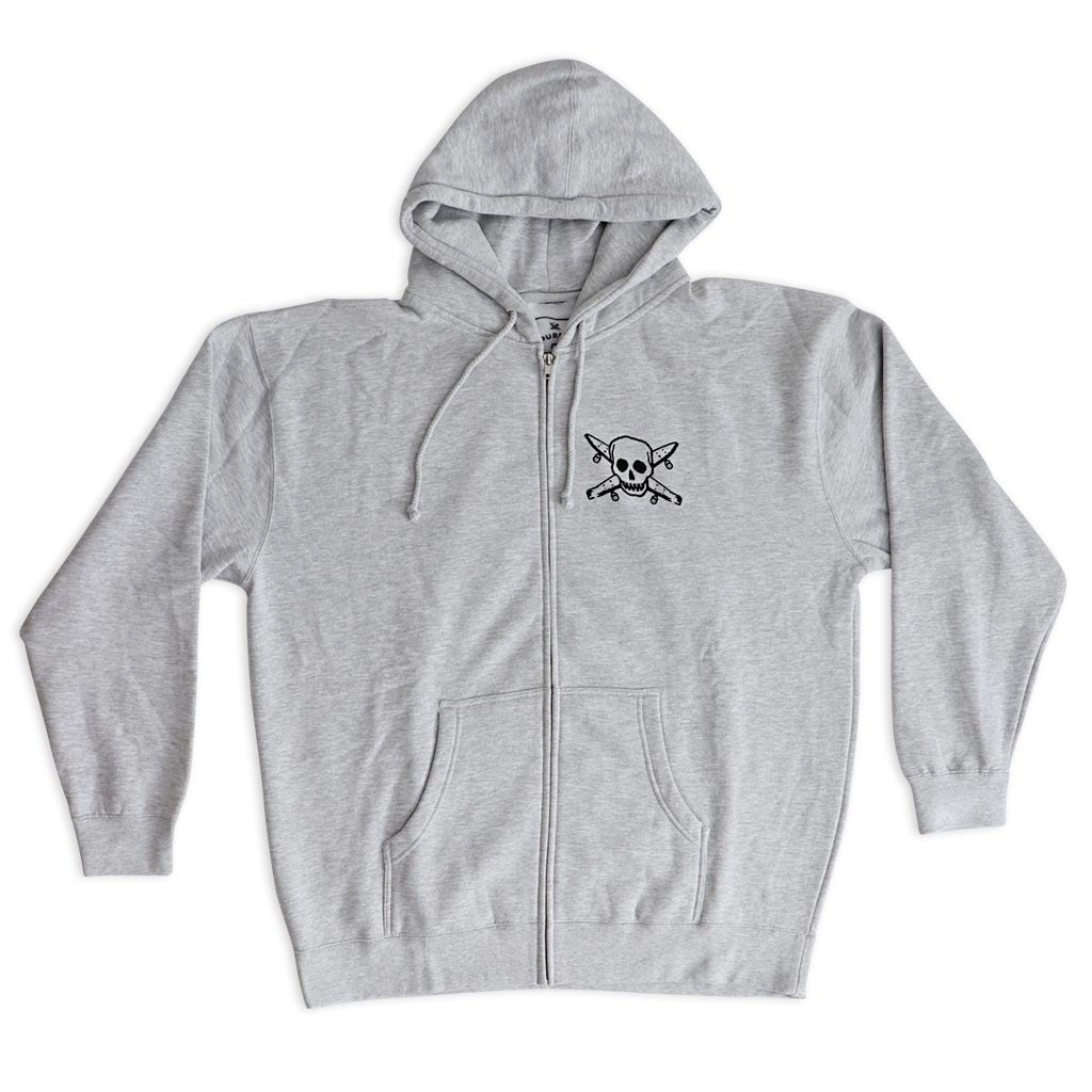 Moletom Canguru Fourstar Clothing Pirate Zip - Cinza