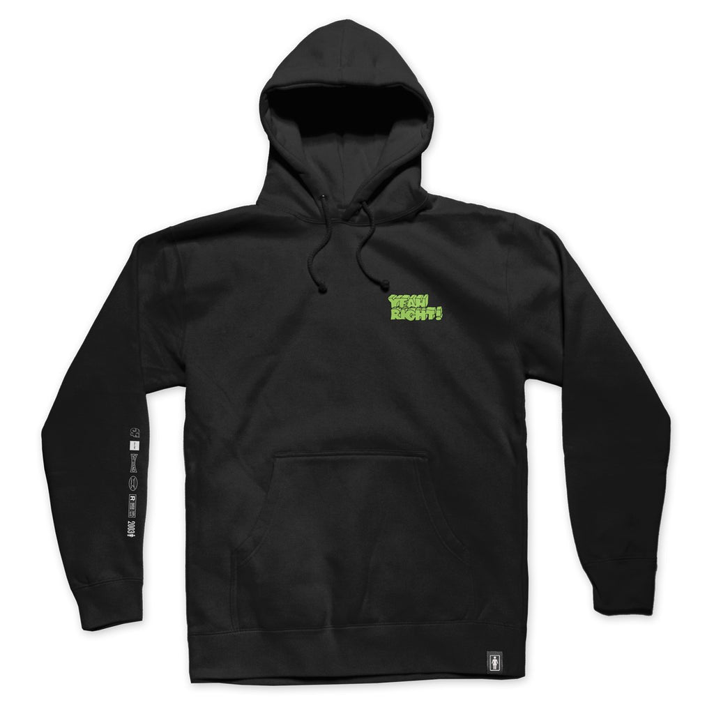 Moletom Canguru Girl Skateboards Yeah Right Hoodie - Preto