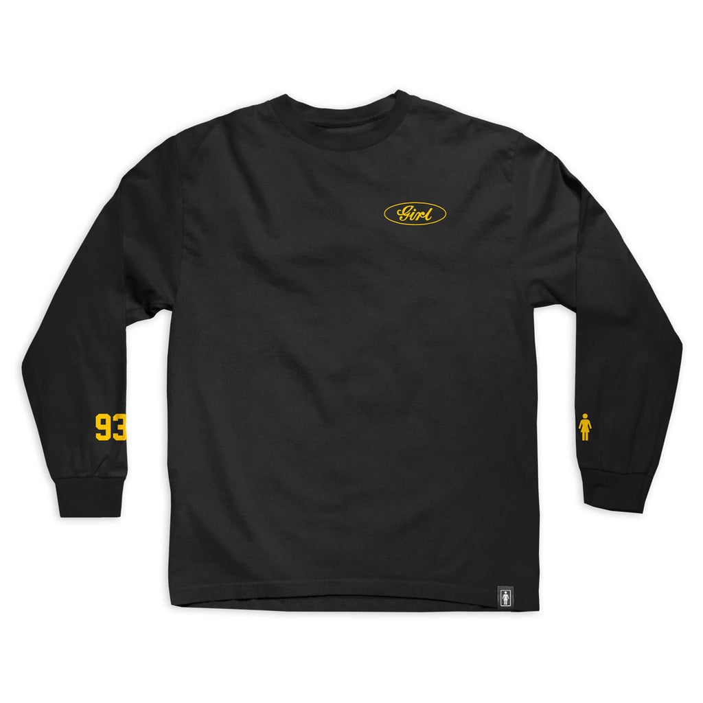 Camiseta manga Longa Girl Skateboards Racing - Preta