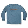 Camiseta manga Longa Chocolate Skateboards Chunk LS - Azul Stone