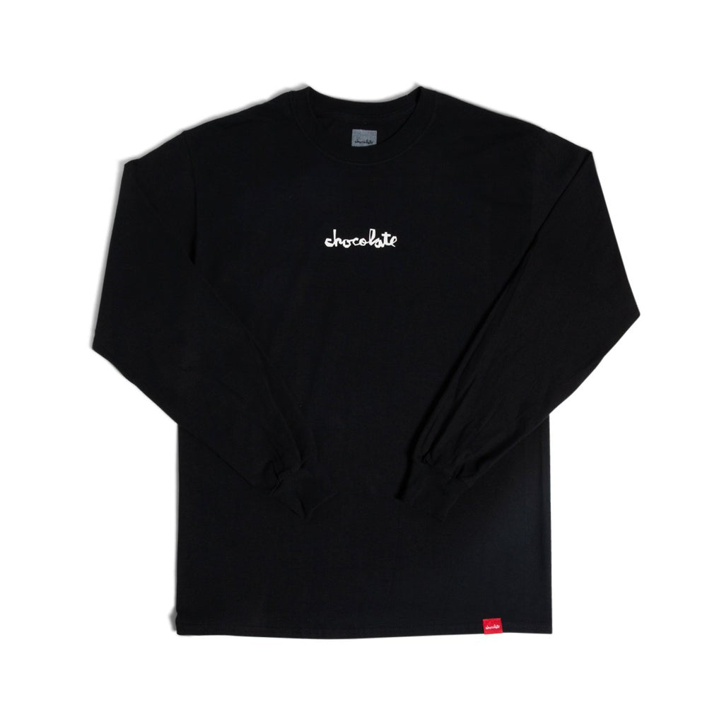 Camiseta manga Longa Chocolate Skateboards Chunk LS - Preto / Branco