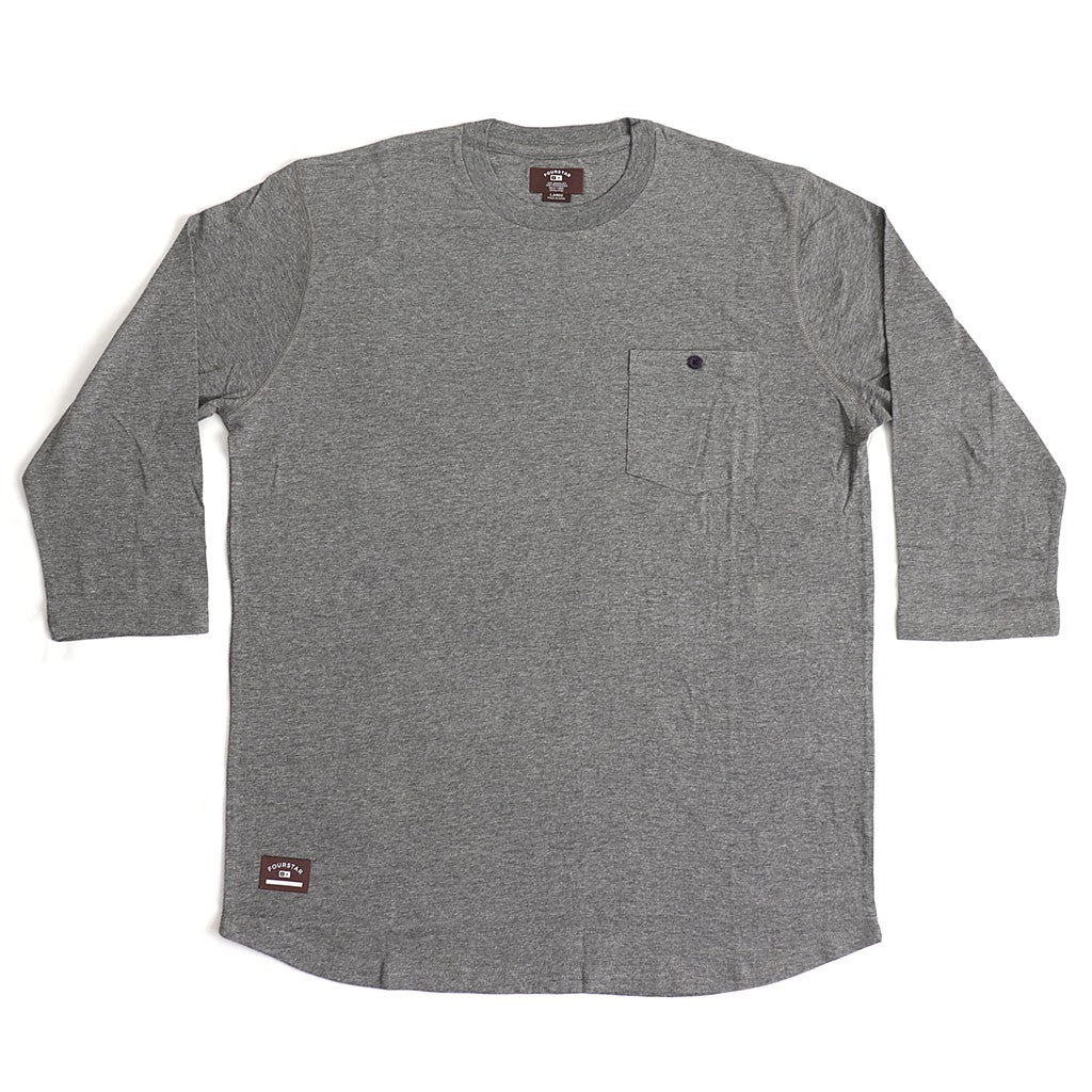 Camiseta manga 3/4 Fourstar Clothing LeavenWorth - GunMetal Heather