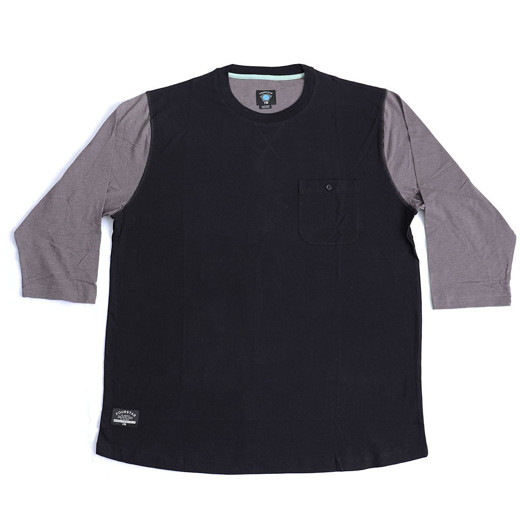 Camiseta manga 3/4 Fourstar Clothing LeavenWorth - Black
