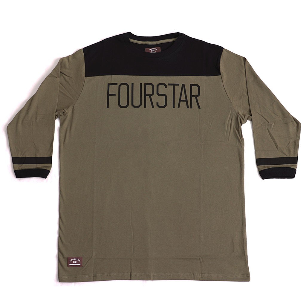 Camiseta manga 3/4 Fourstar Clothing League Football - Olive