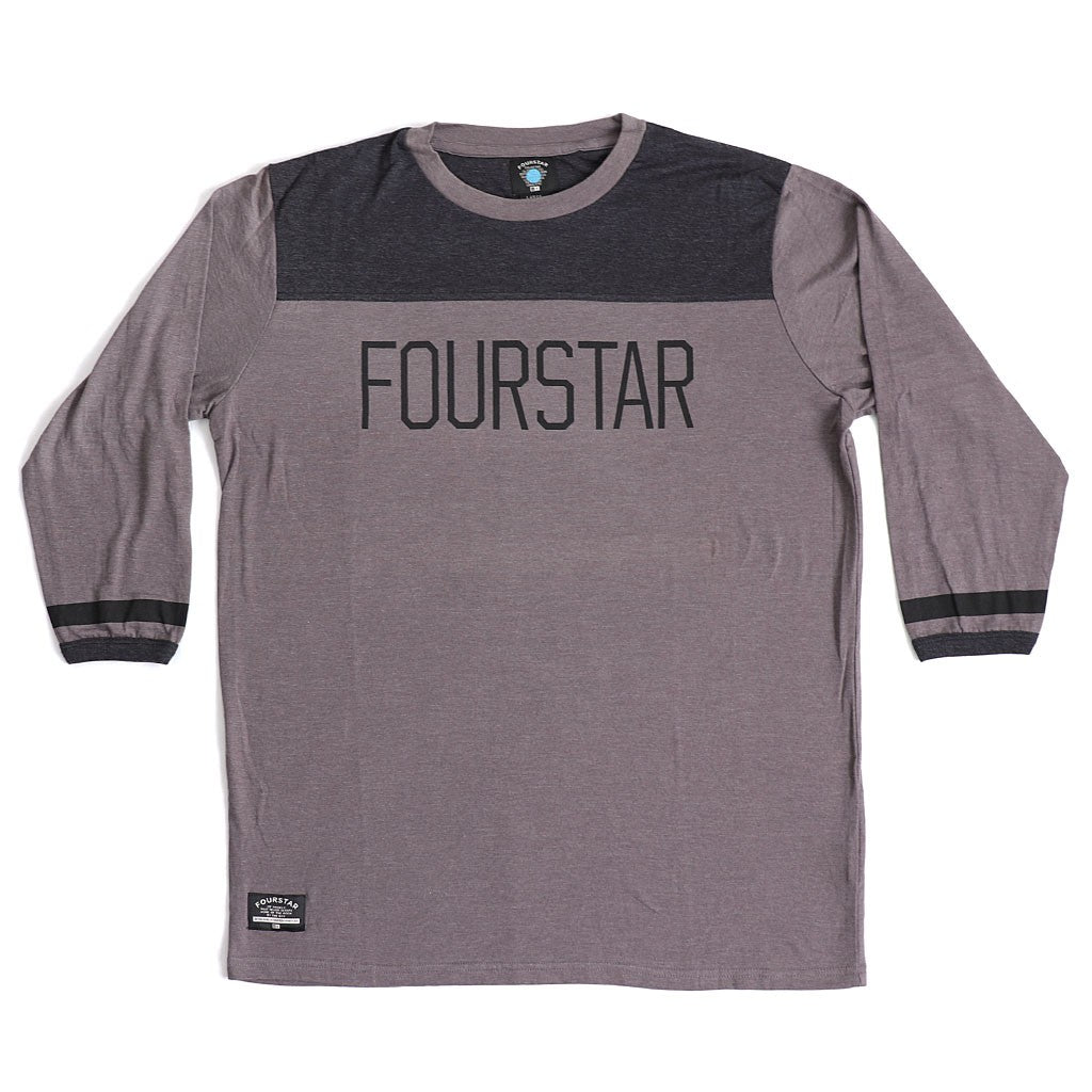 Camiseta manga 3/4 Fourstar Clothing League Football - Gunmetal Heather