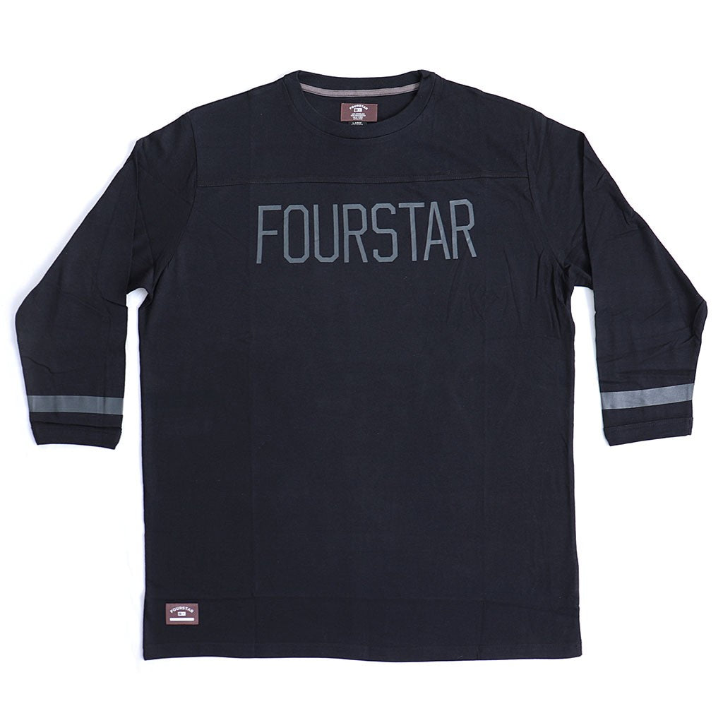 Camiseta manga 3/4 Fourstar Clothing League Football - Black