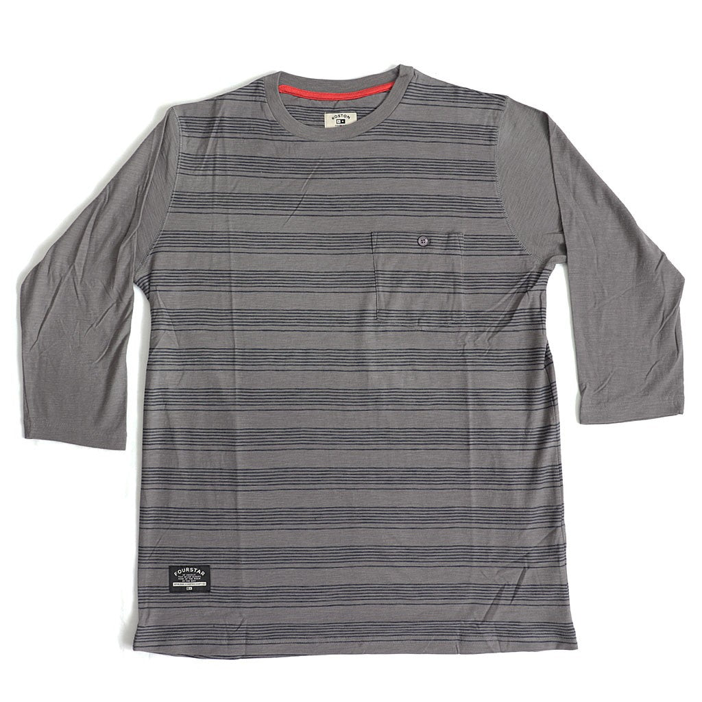 Camiseta manga 3/4 Fourstar Clothing Koston Baseball Slub - Grey