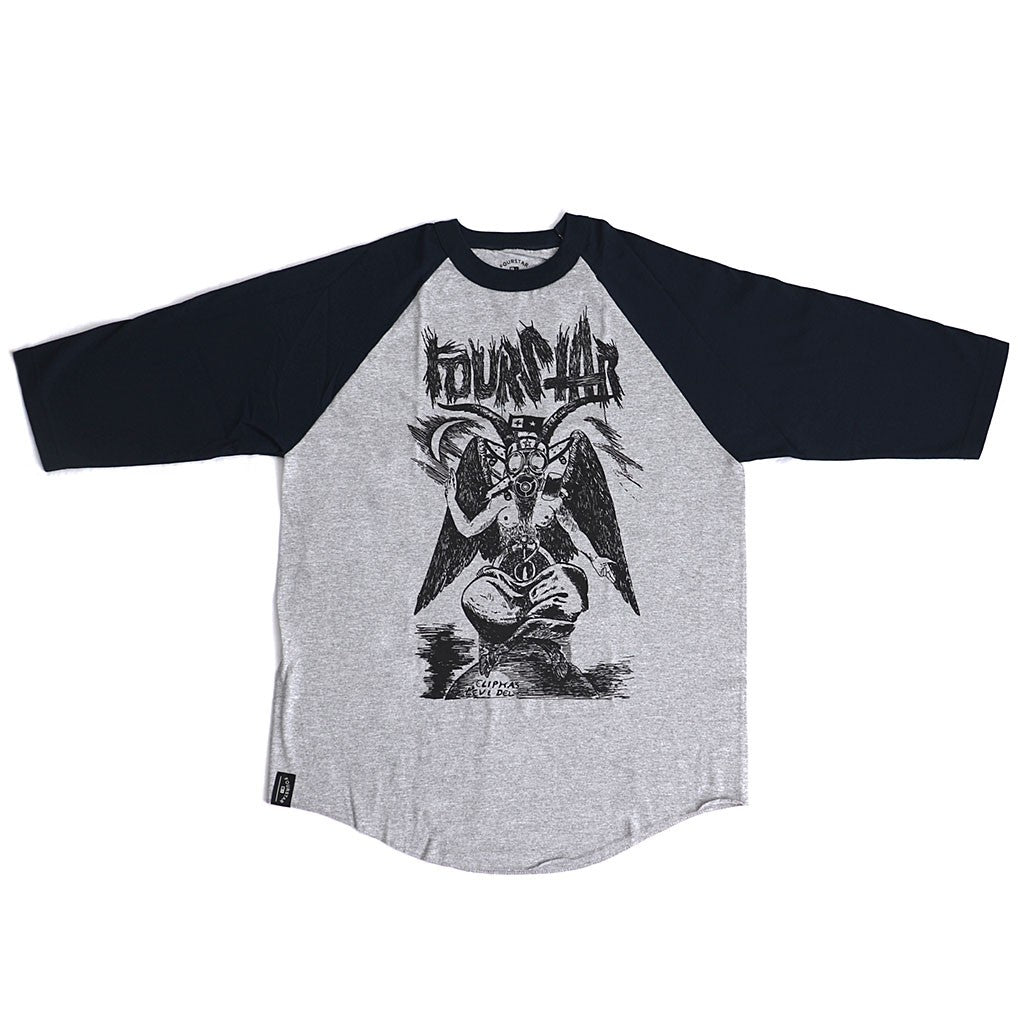 Camiseta manga 3/4 Fourstar Clothing TOXIC 3-4 Jersey Heather - Grey / Navy