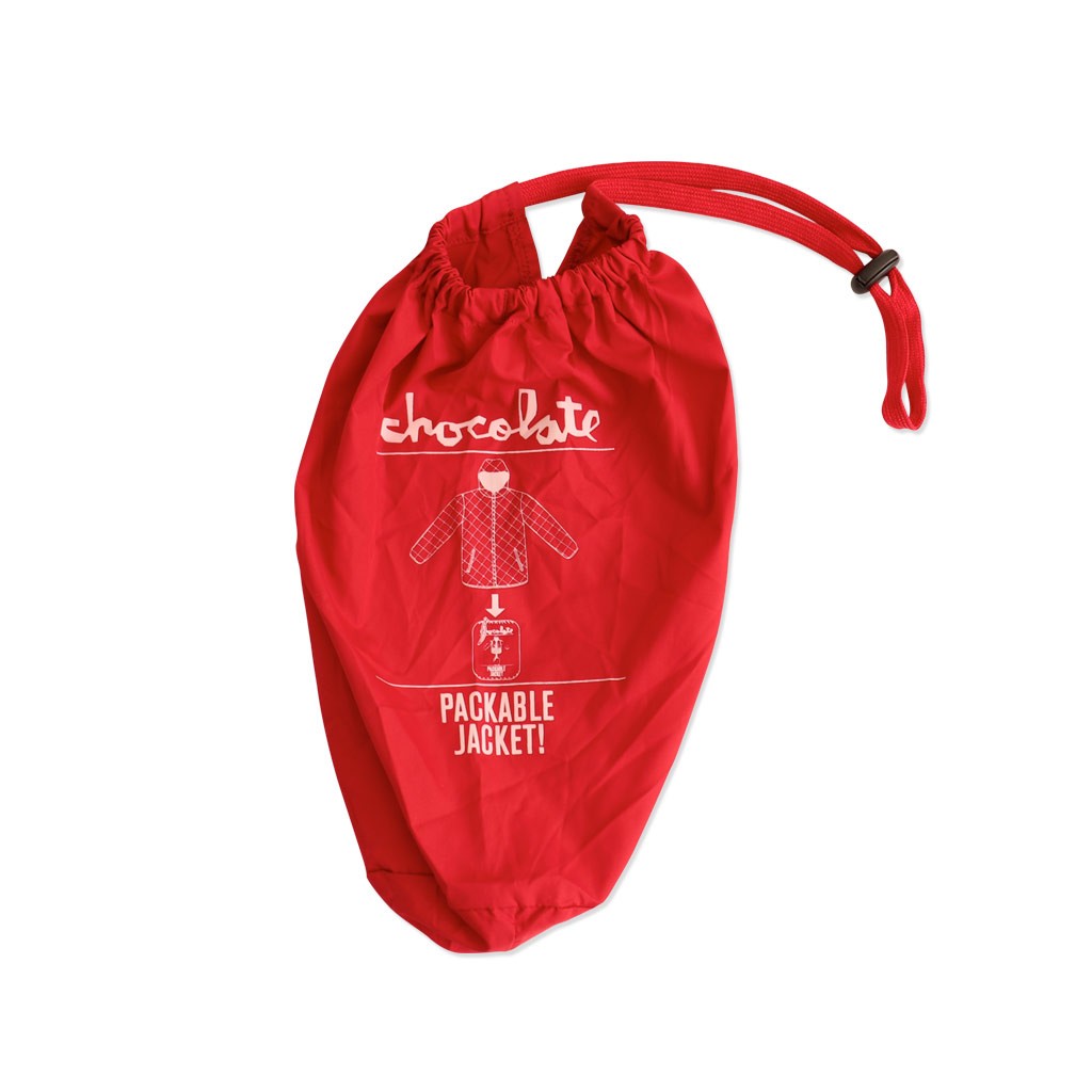Jaqueta Capuz Chocolate Skateboards Quikpak - Vermelho