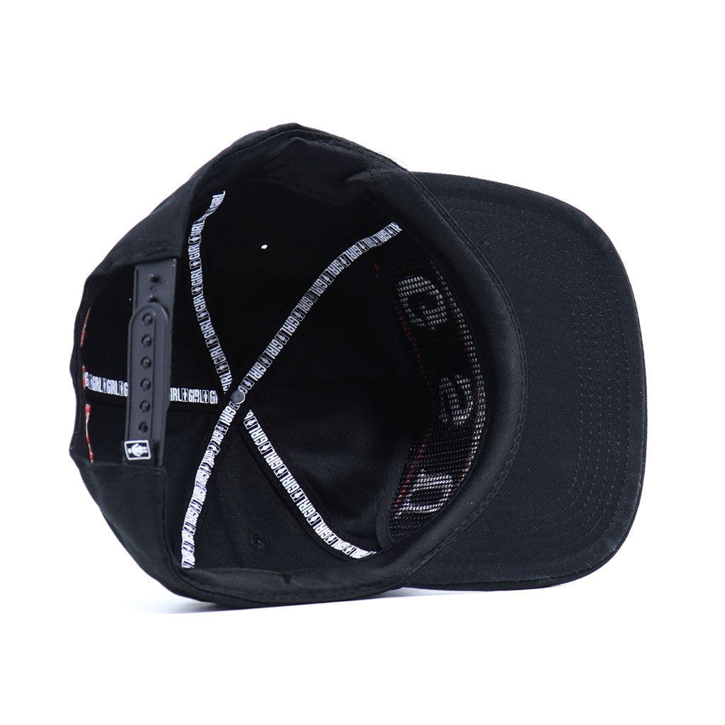 Boné Girl Skateboards GSU Snapback - Preto
