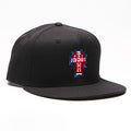 Boné Dogtown Cross Logo USA Snapback - Preto