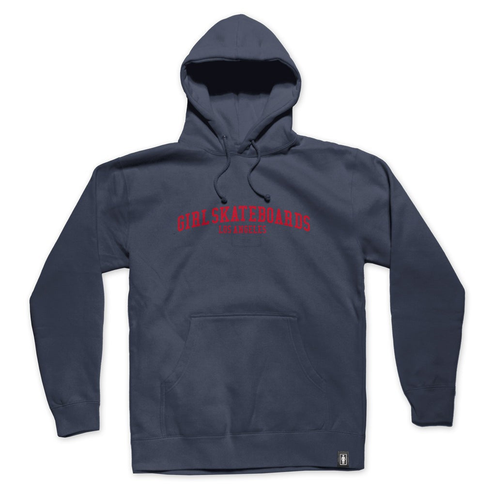 Moletom Canguru Girl Skateboards Team Pullover Embroidery - Marinho / Vermelho