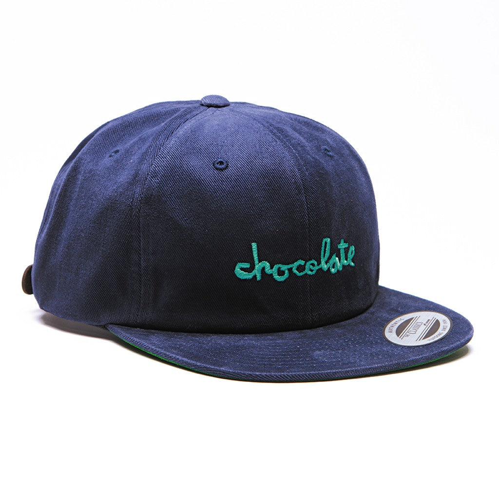 Boné Chocolate Skateboards Chunk 6 Panel Strapback - Marinho / Verde