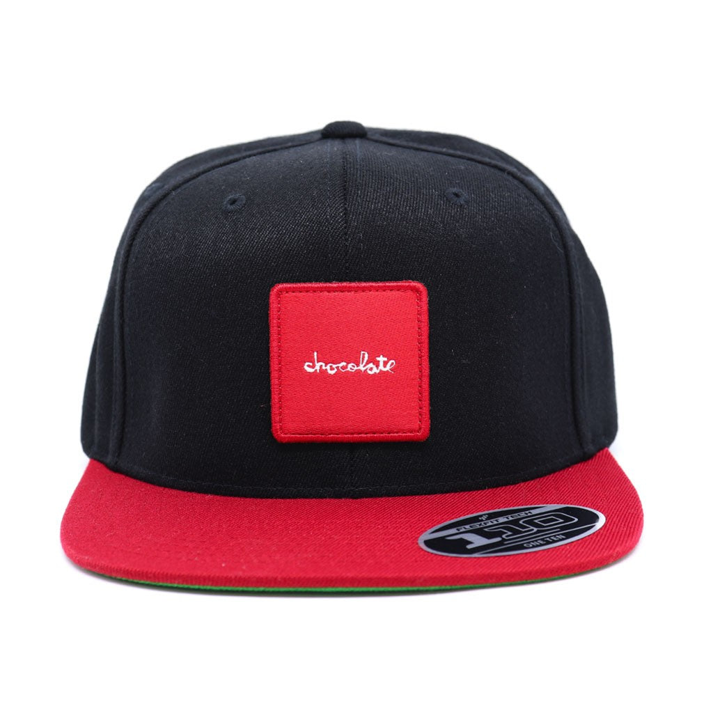 Boné Chocolate Skateboards Red Square Patch - Preto / Vermelho