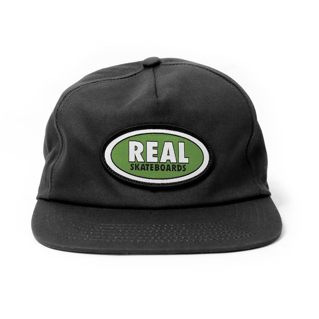 Boné Real Skateboards Adj Oval Snap - Preto
