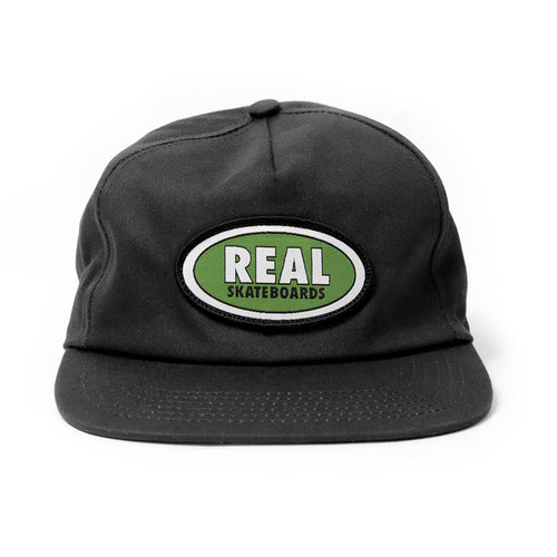 Boné Real Skateboards Adj Oval Snap - Preto