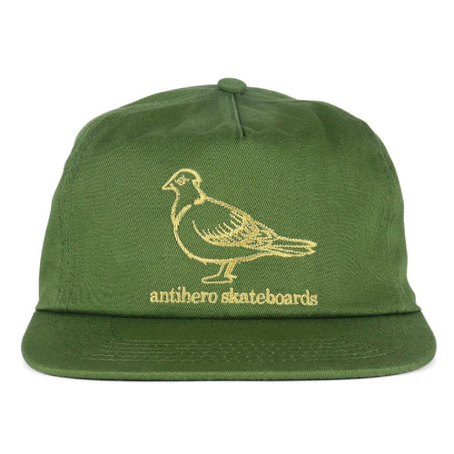 Boné Anti Hero Skateboards Lil Pigeon - Verde / Dourado