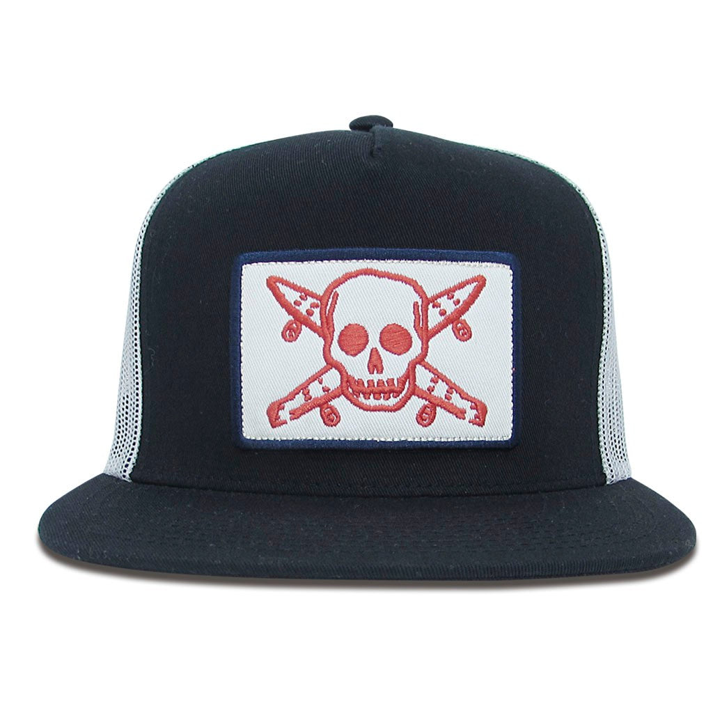 Boné Fourstar Clothing Pirate Patch Snapback - Preto / Branco