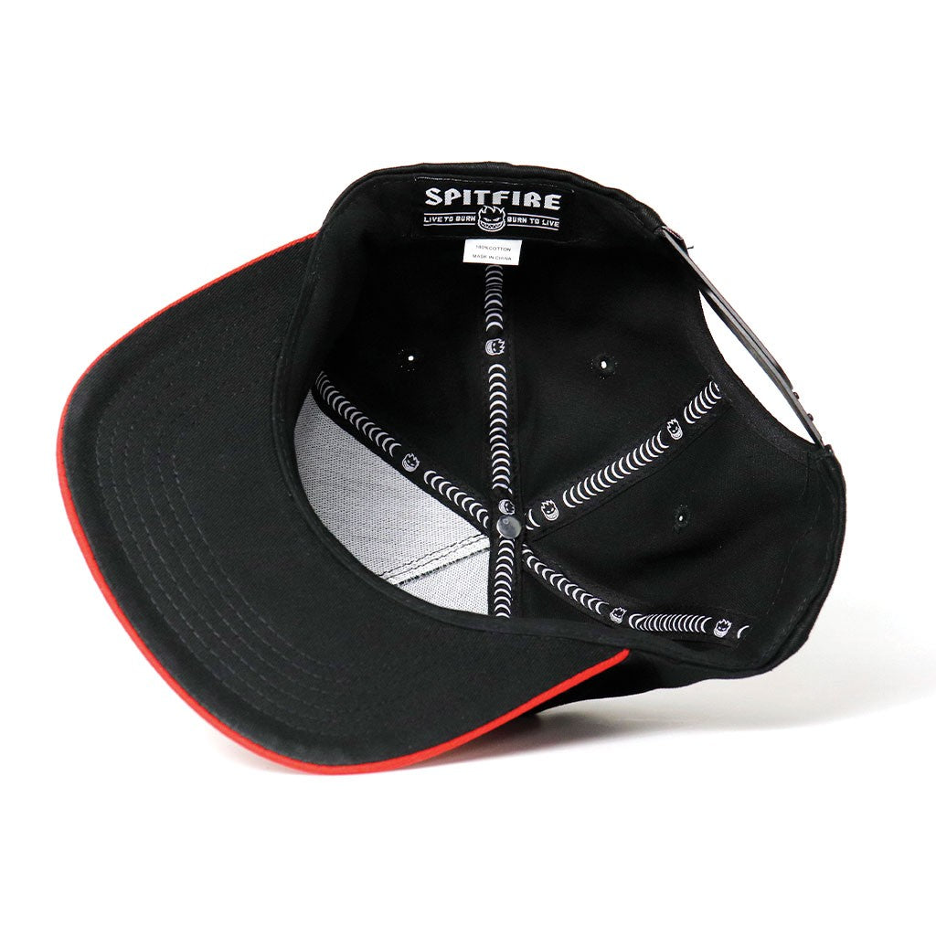 Boné Spitfire Wheels Classic 87 Swirl Patch - Preto / Vermelho / Branco
