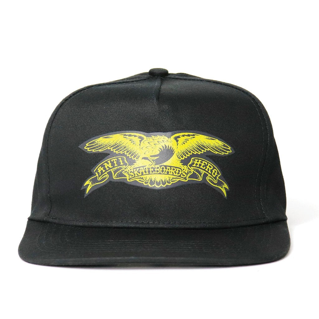 Boné Anti Hero Skateboards Basic Eagle - Preto / Amarelo