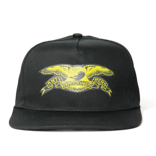 Boné Anti Hero Skateboards Basic Eagle - Preto / Amarelo