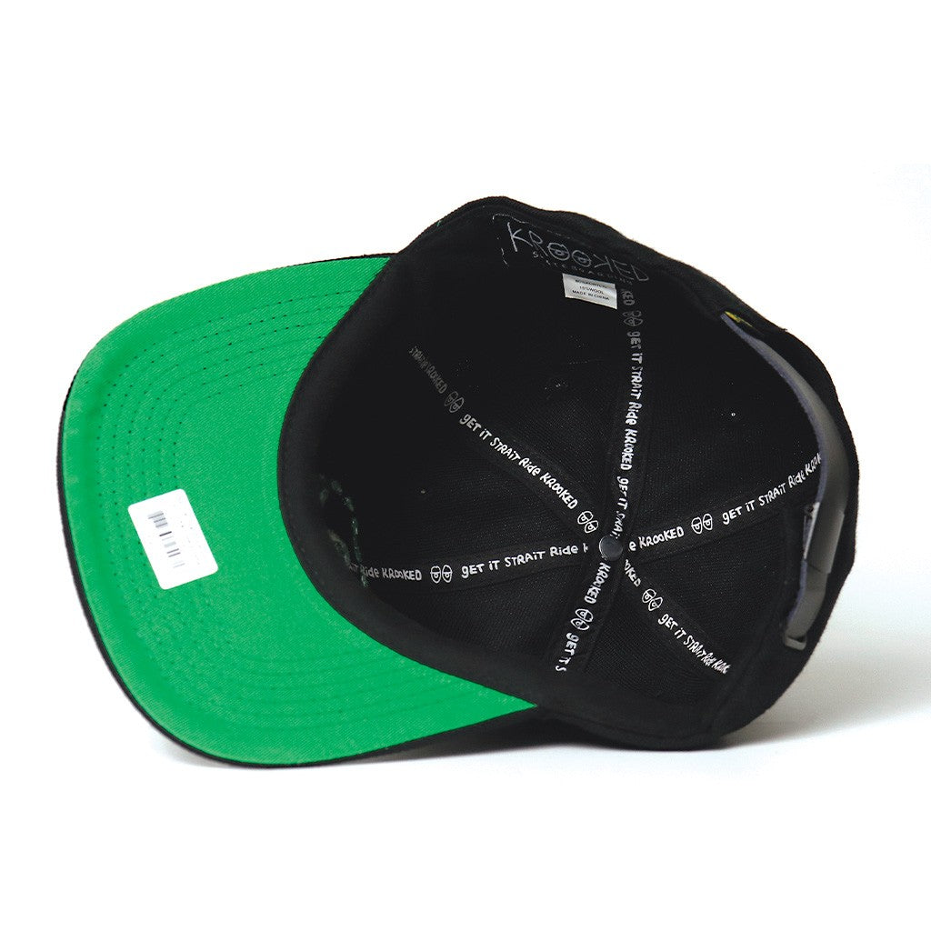Boné Krooked Skateboarding Trinity Smile - Preto / Verde