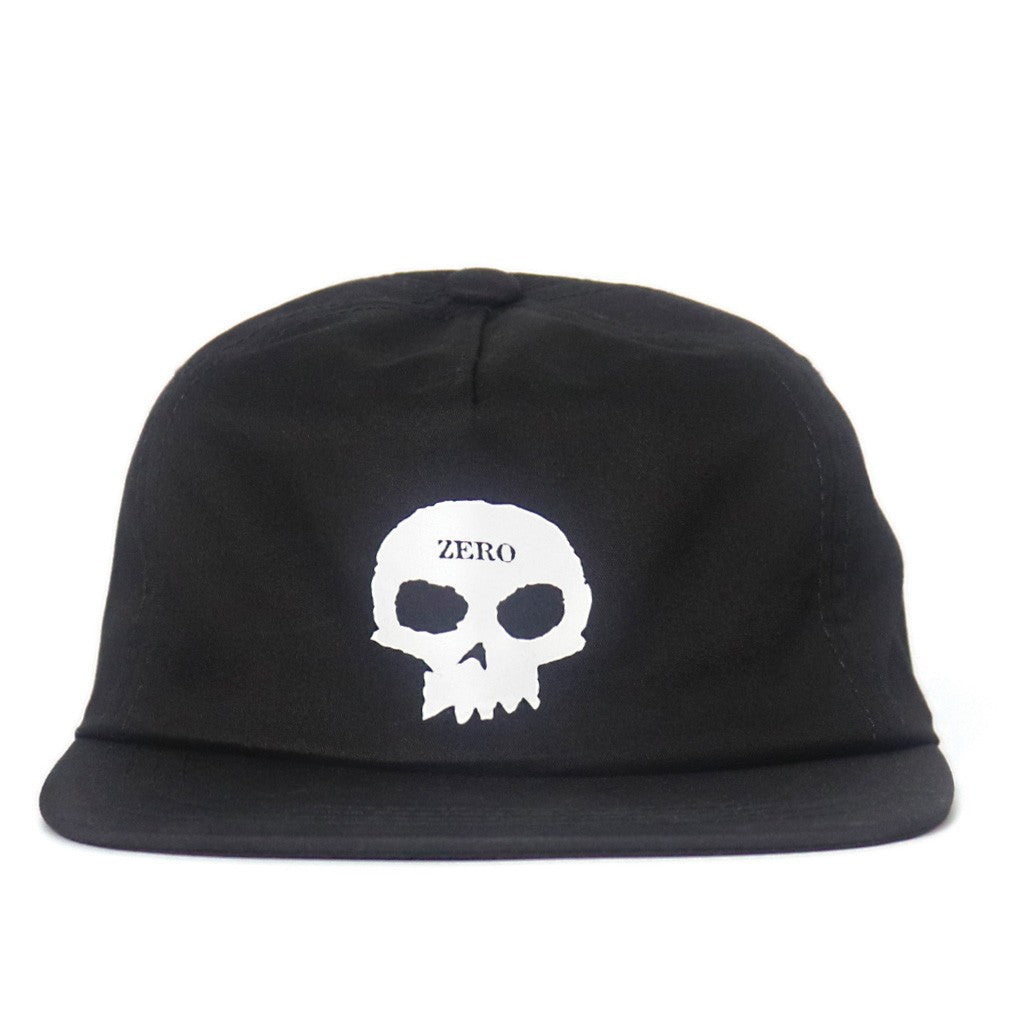 Boné Zero Skateboards Single Skull - Preto / Branco