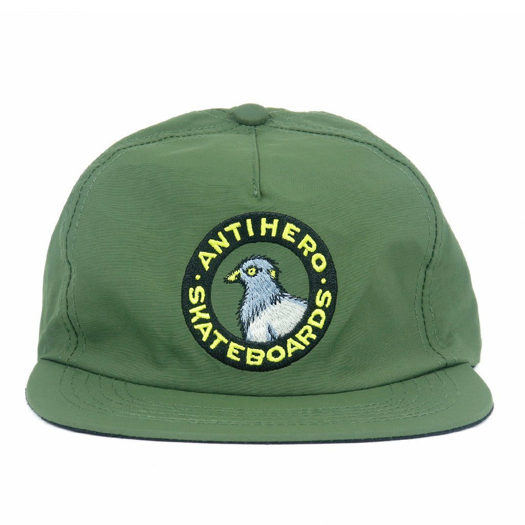 Boné Anti Hero Skateboards Pigeon Round - Verde / Preto / Amarelo