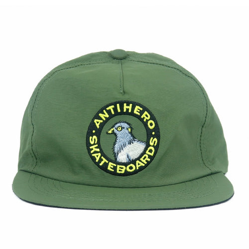 Boné Anti Hero Skateboards Pigeon Round - Verde / Preto / Amarelo