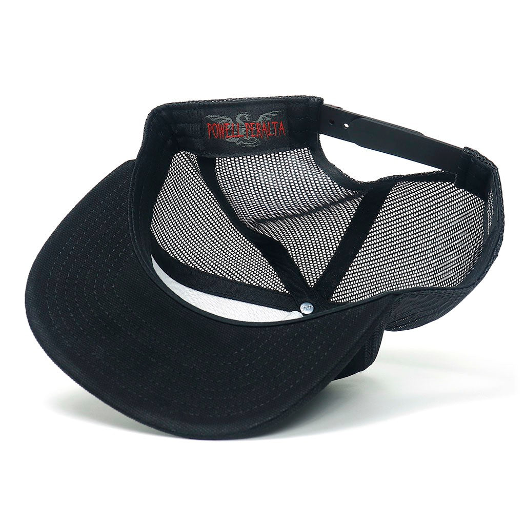 Boné Powell Peralta Skull And Sword Trucker - Preto / Branco