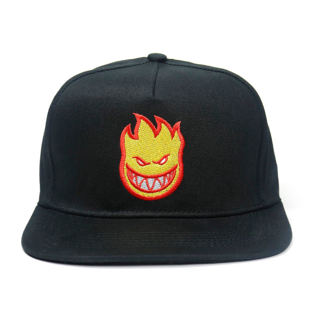 Boné Spitfire Wheels Bighead Fill Snap - Preto / Amarelo / Vermelho