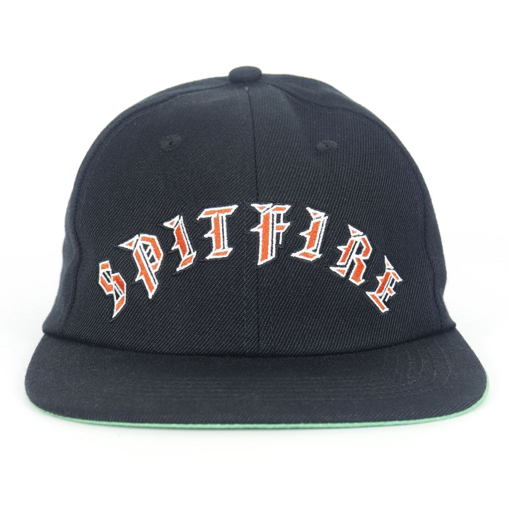 Boné Spitfire Wheels Old E Arch Strap - Preto / Vermelho / Verde