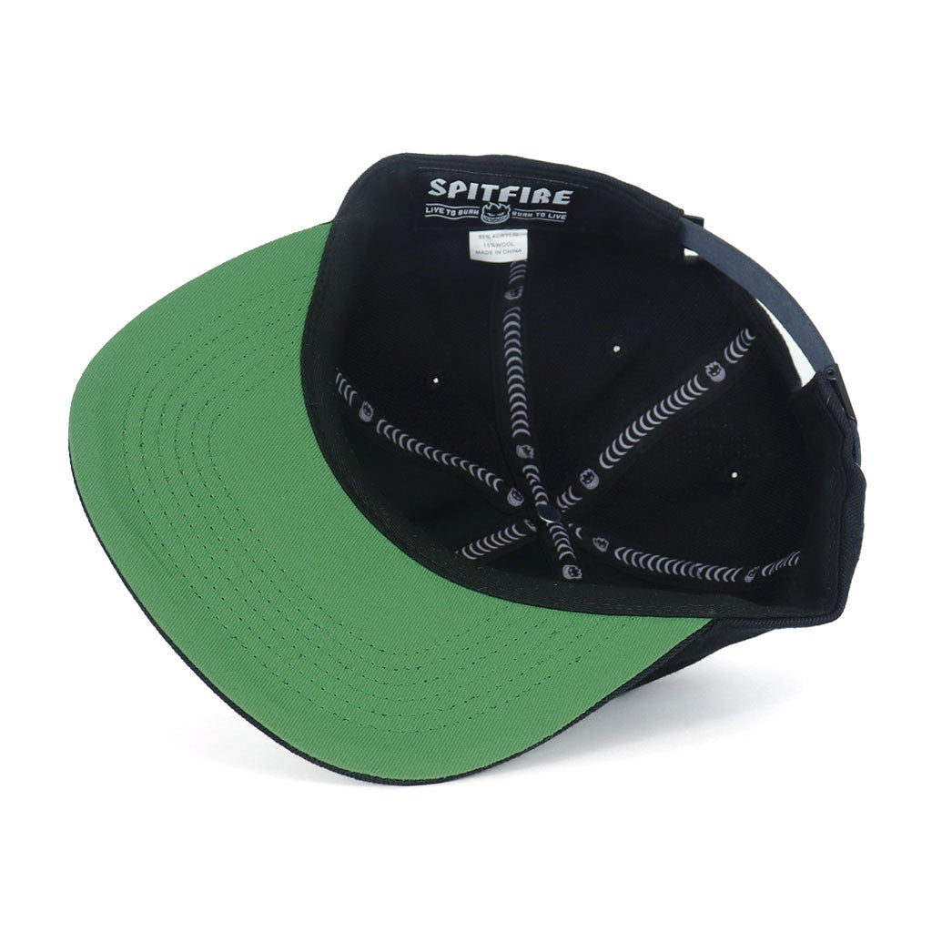 Boné Spitfire Wheels Old E Arch Strap - Preto / Vermelho / Verde