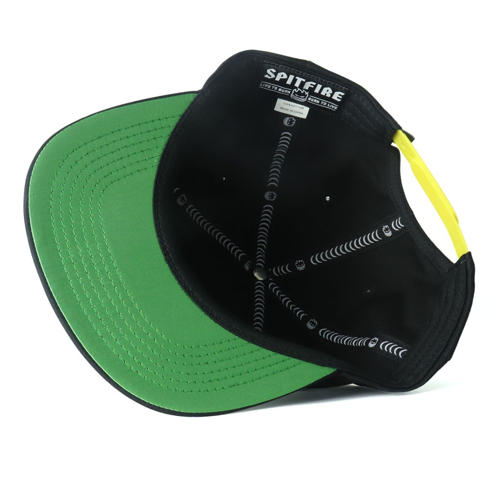 Boné Spitfire Wheels Gonz Schmoo Classic - Preto / Amarelo / Verde
