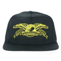 Boné Anti Hero Skateboards Basic Eagle Snap - Preto / Amarelo