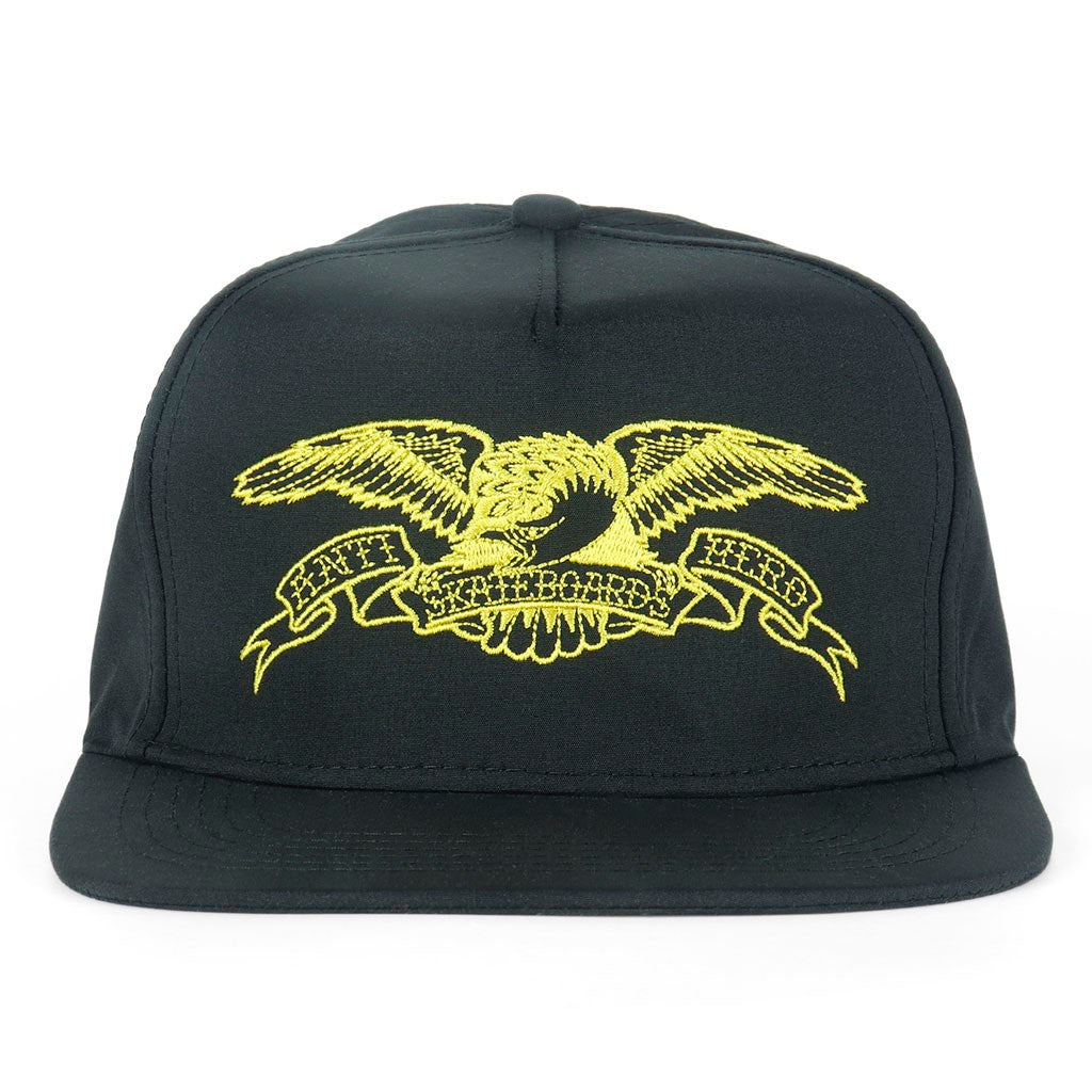 Boné Anti Hero Skateboards Basic Eagle Snap - Preto / Amarelo