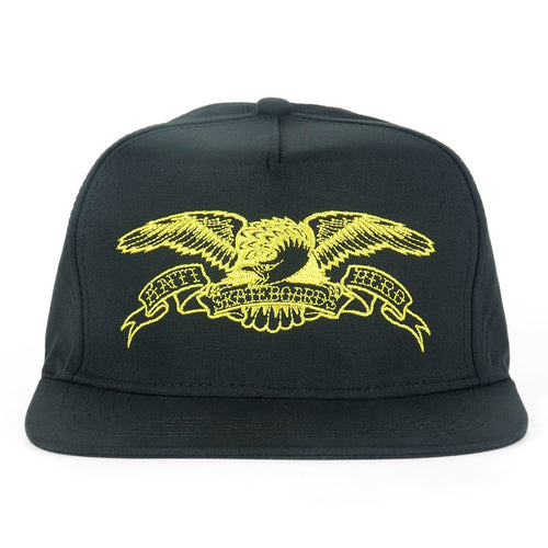Boné Anti Hero Skateboards Basic Eagle Snap - Preto / Amarelo