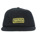 Boné Bones Black e gold 6 panel - Preto / Amarelo