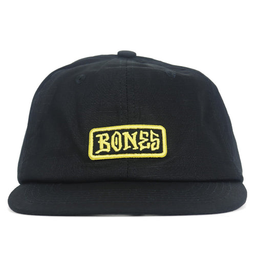 Boné Bones Black e gold 6 panel - Preto / Amarelo