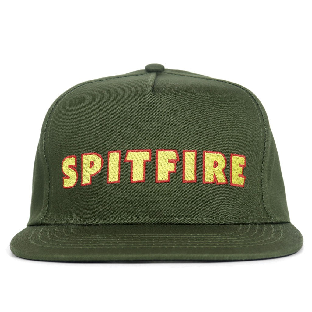 Boné Spitfire Wheels LTB Script - Oliva / Amarelo / Vermelho