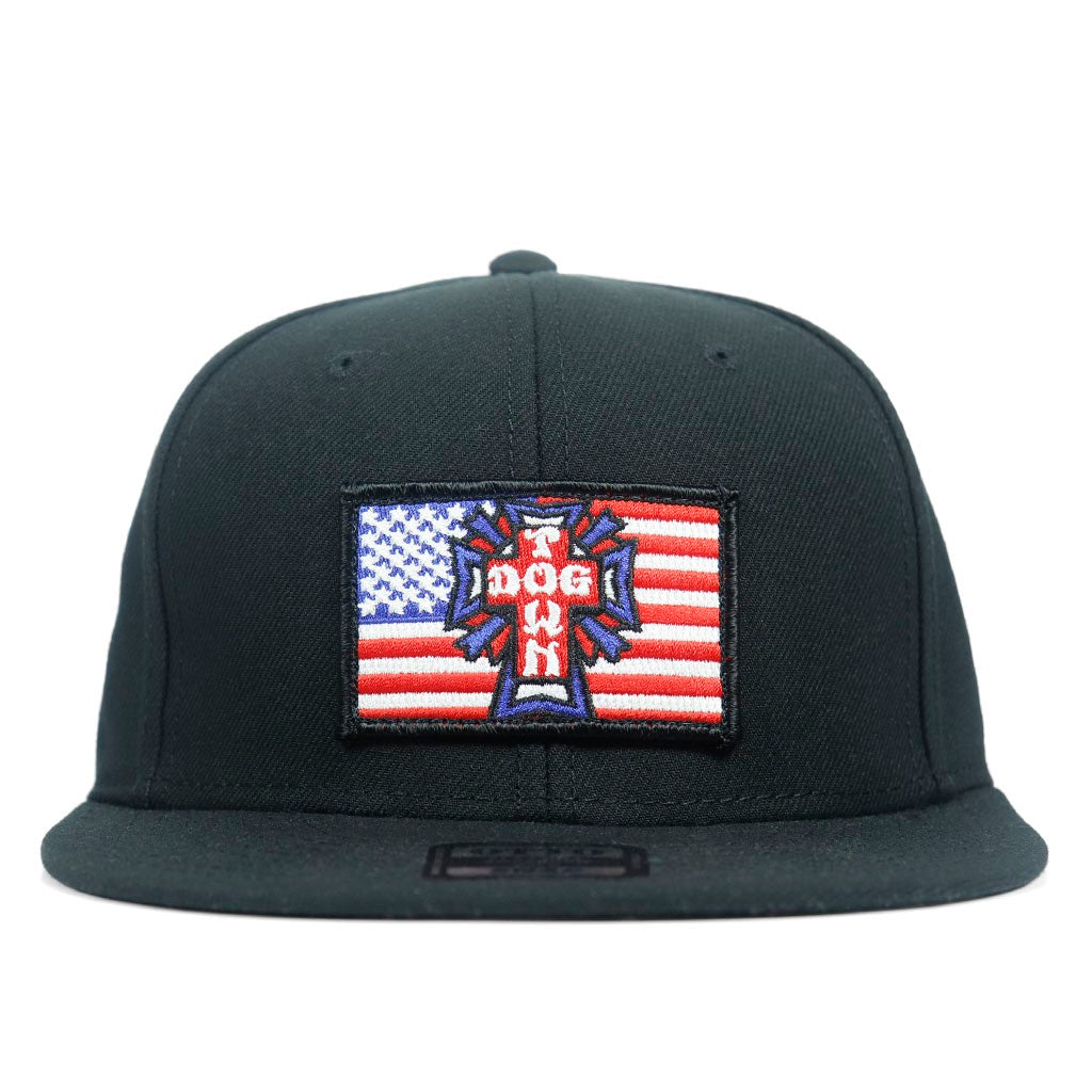 Boné Dogtown Flag Patch Snapback - Preto